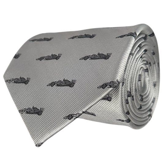 F1 Racing Car Tie Grey