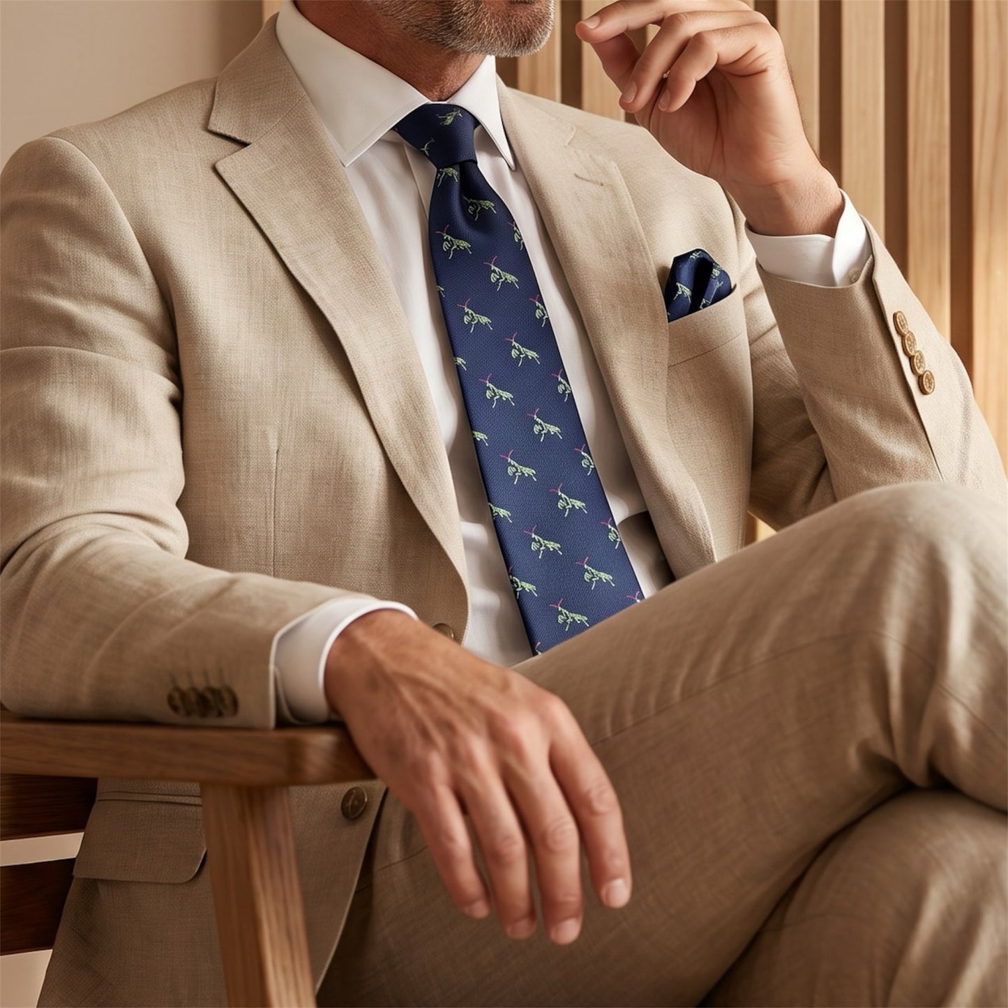 Praying Mantis Pocket Square
