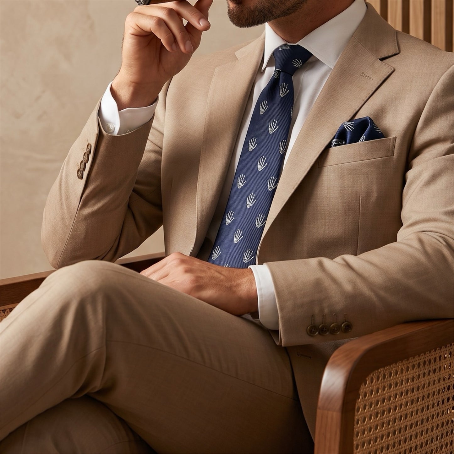 Skeleton Hand Pocket Square