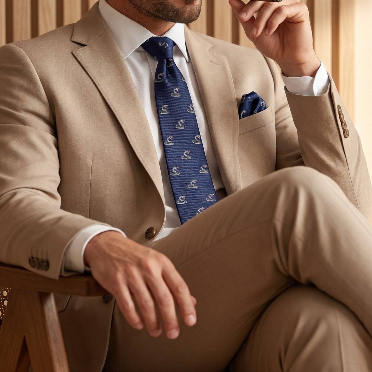 Snake Pocket Square
