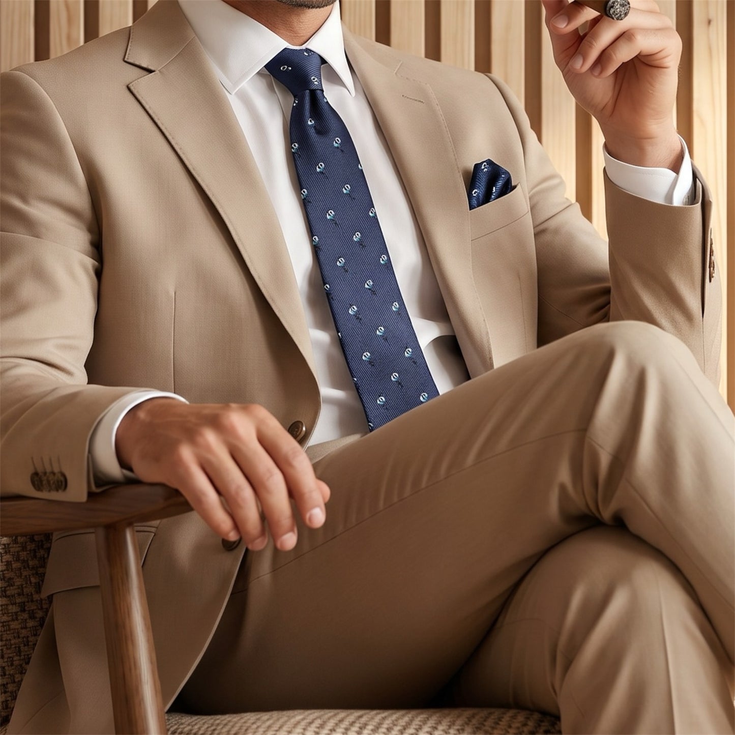 Magpie Pocket Square