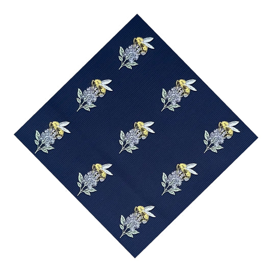 Bee Flower Pocket Square