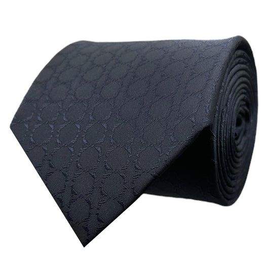 Navy Midnight Blue Textured OFL Necktie