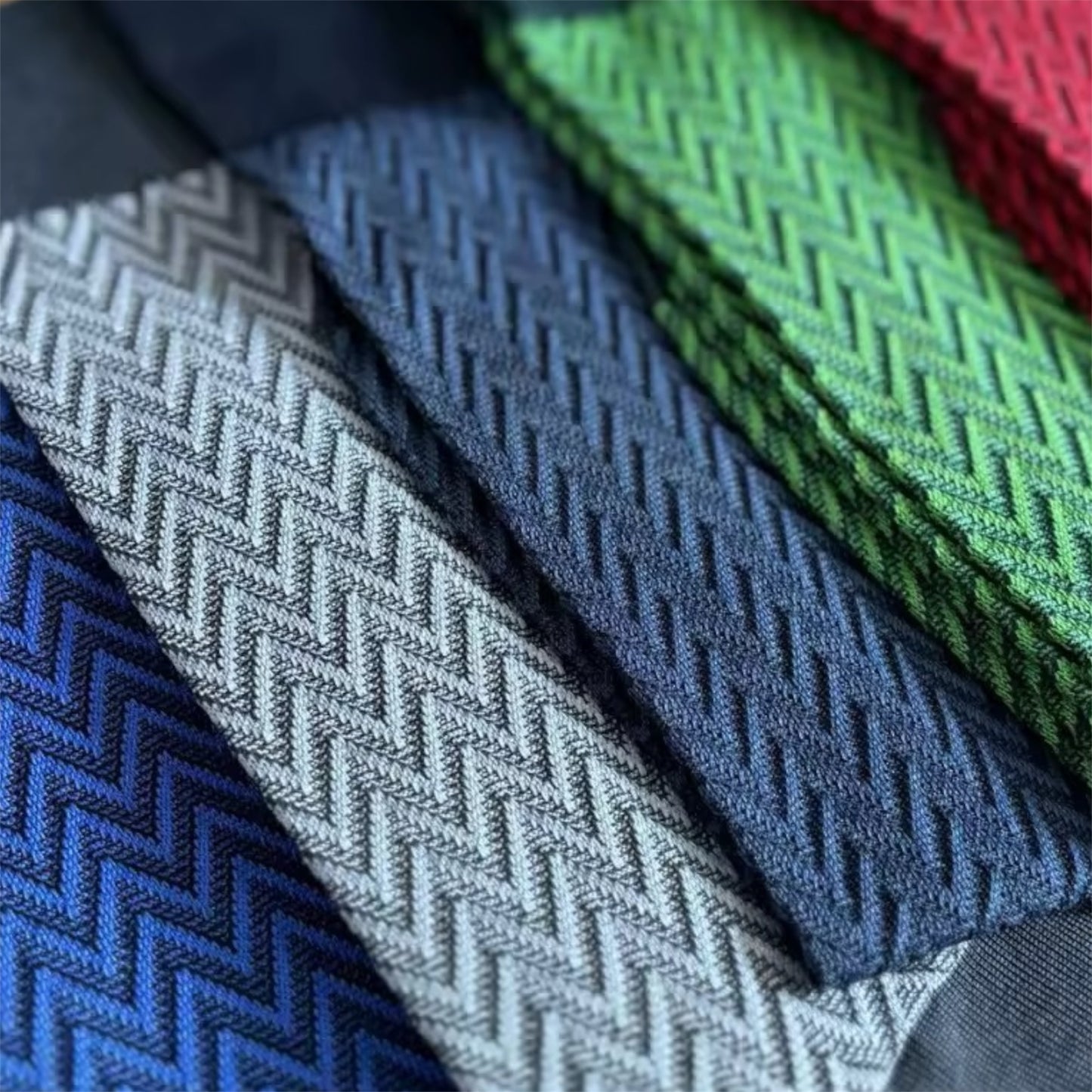 Blue Mercerised Herringbone Business Socks