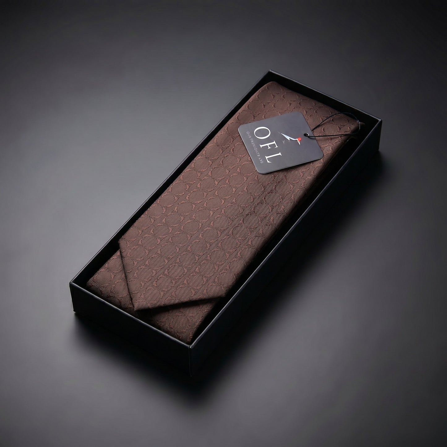 Red Brown Textured Tie