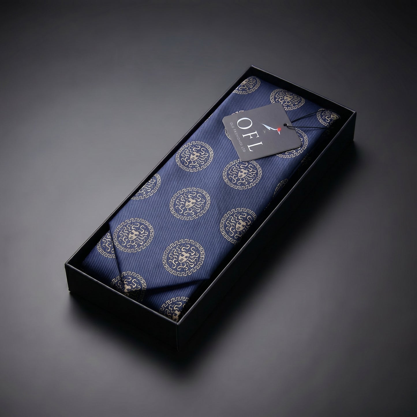 Medusa Tie Blue & Gold