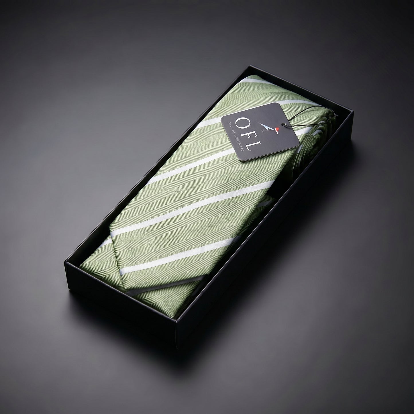 Matcha & White Stripe Tie - Hawksmoor Edit
