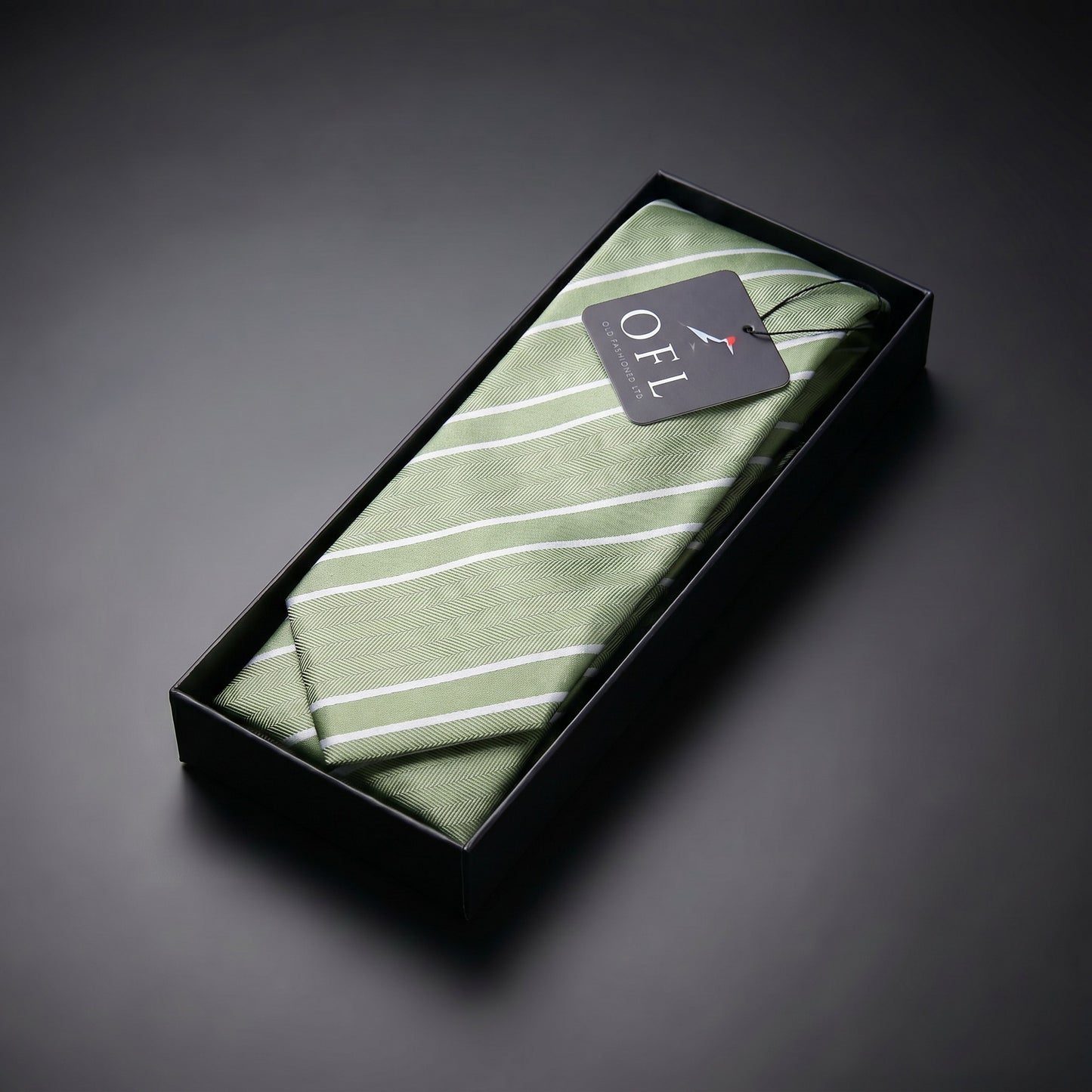 Matcha & White Stripe Tie - Charleston Edit
