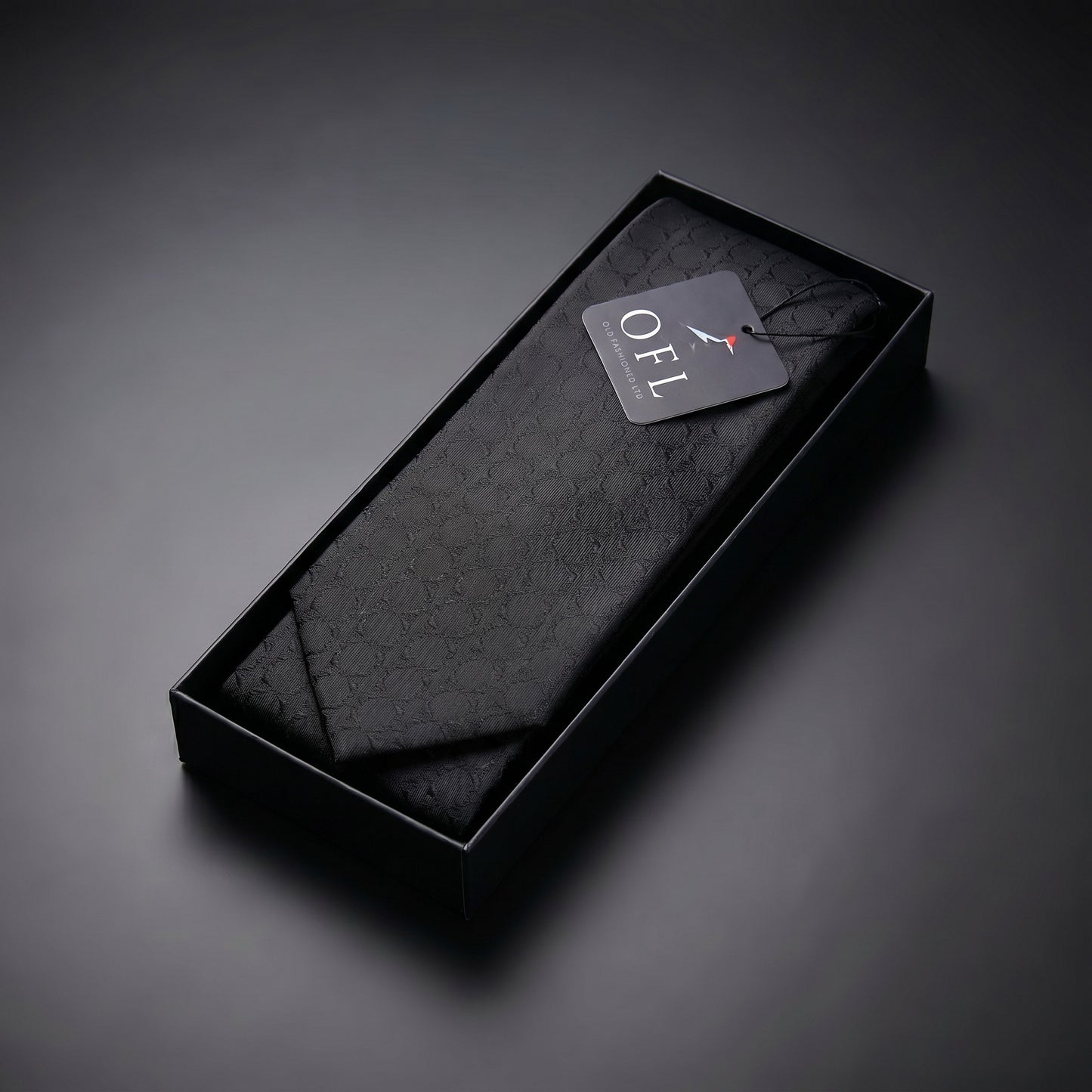 Black Noir Textured Tie