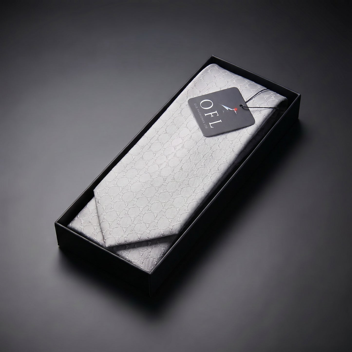 Light Grey Textured Tie