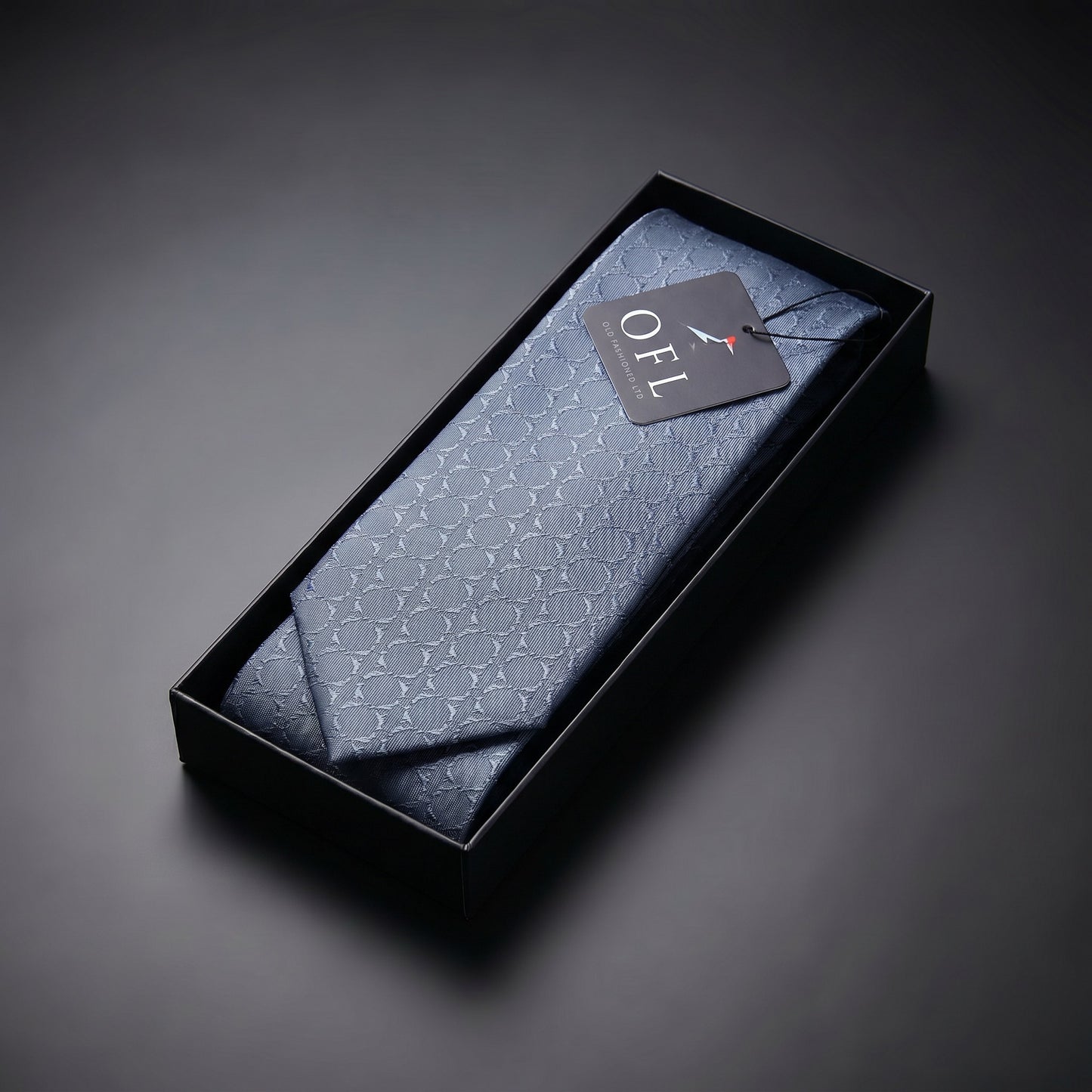 Steel Blue Textured Tie