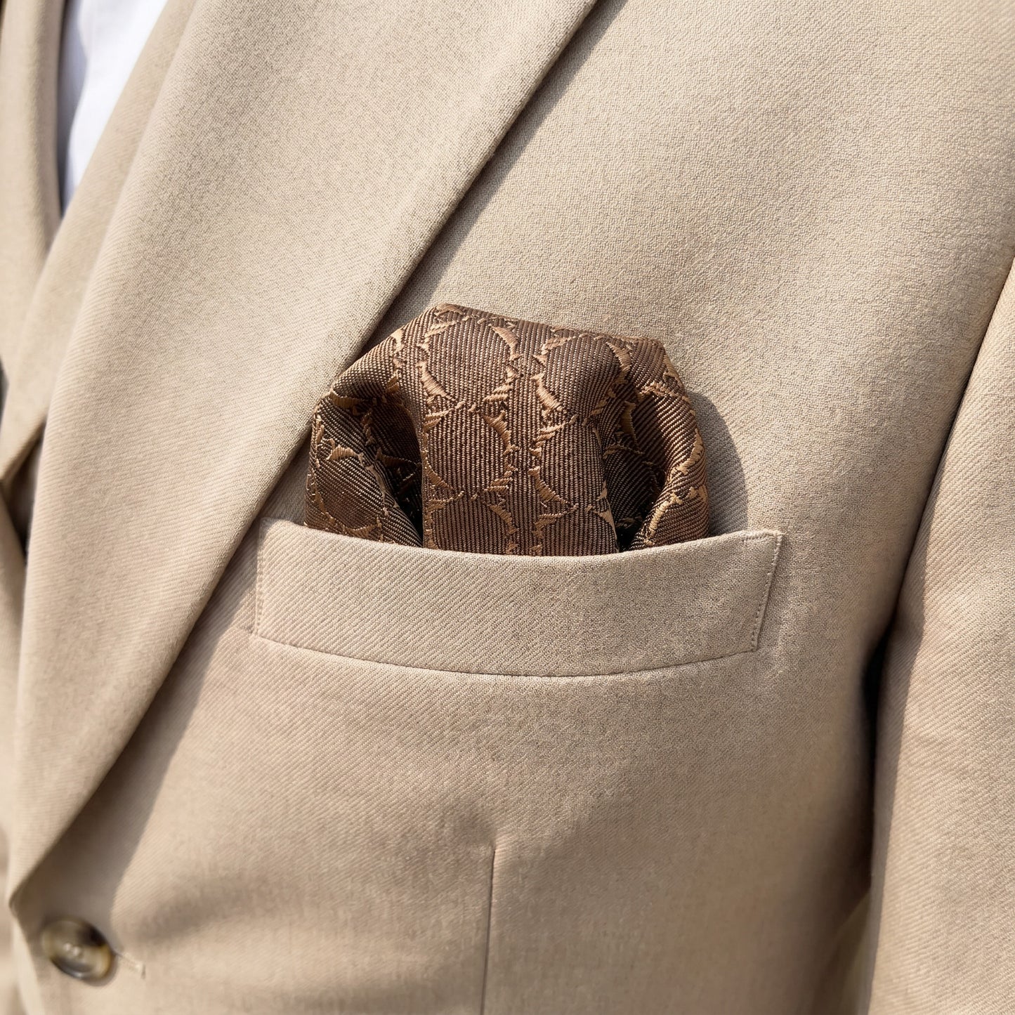 Coffee Textured Pocket Square