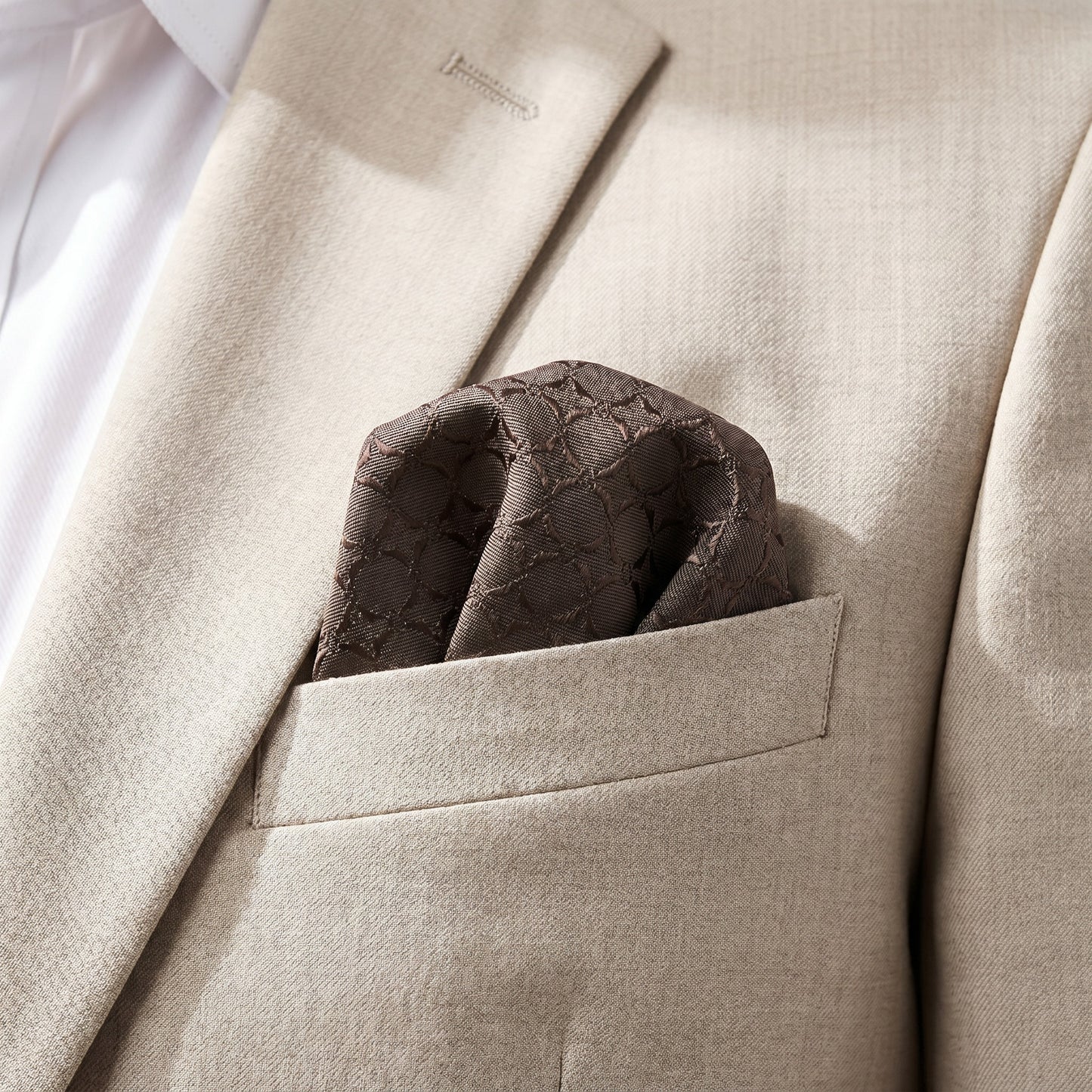 Espresso Textured Pocket Square