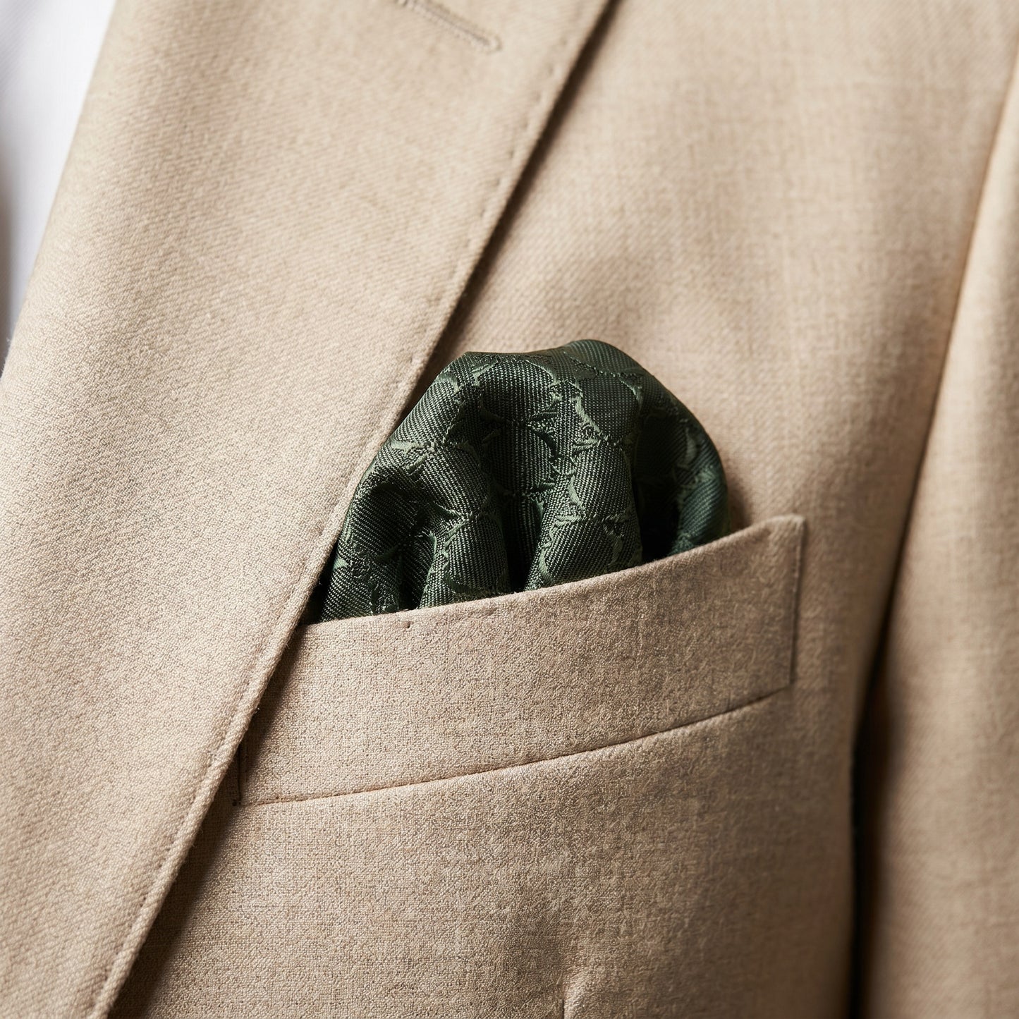 Forest Green Textured Pocket Square