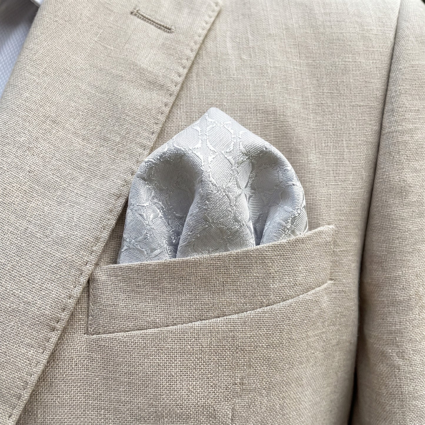 Light Blue Textured Pocket Square