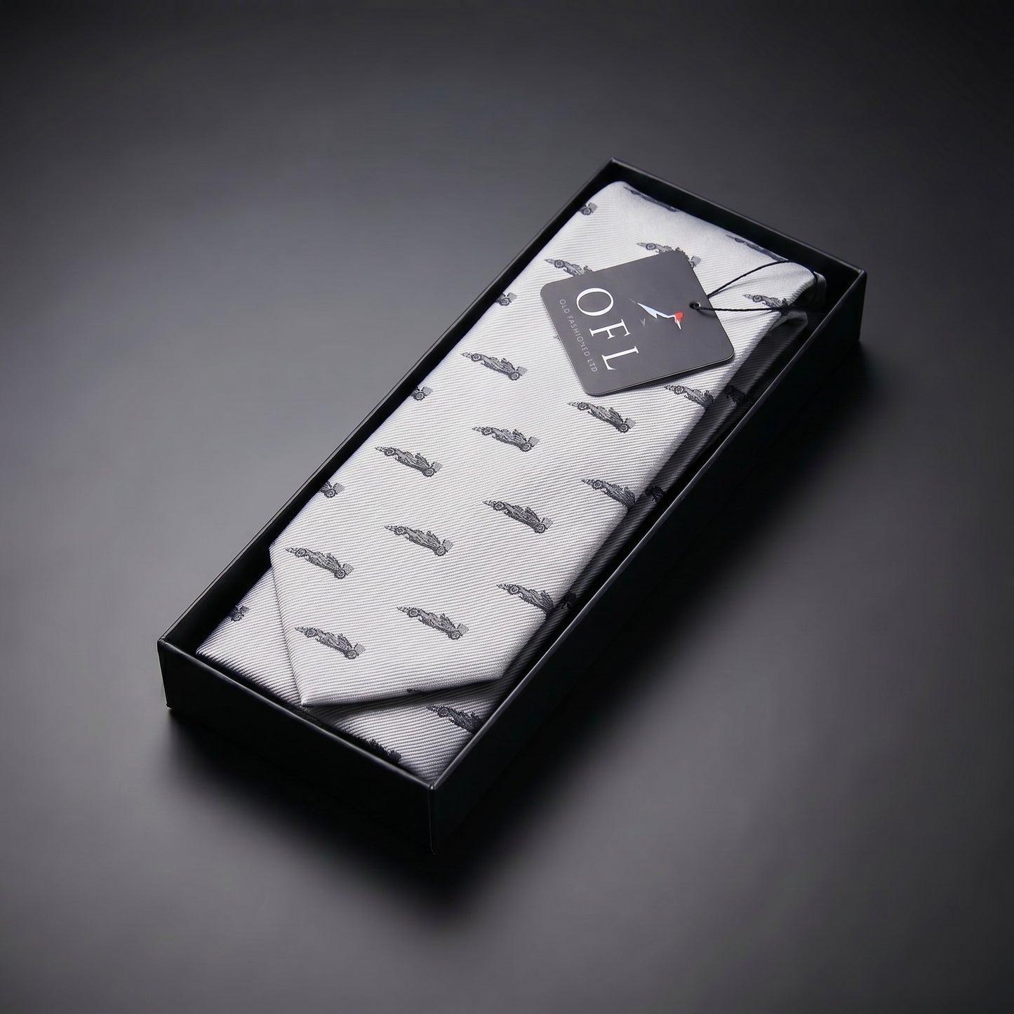 F1 Racing Car Tie Grey