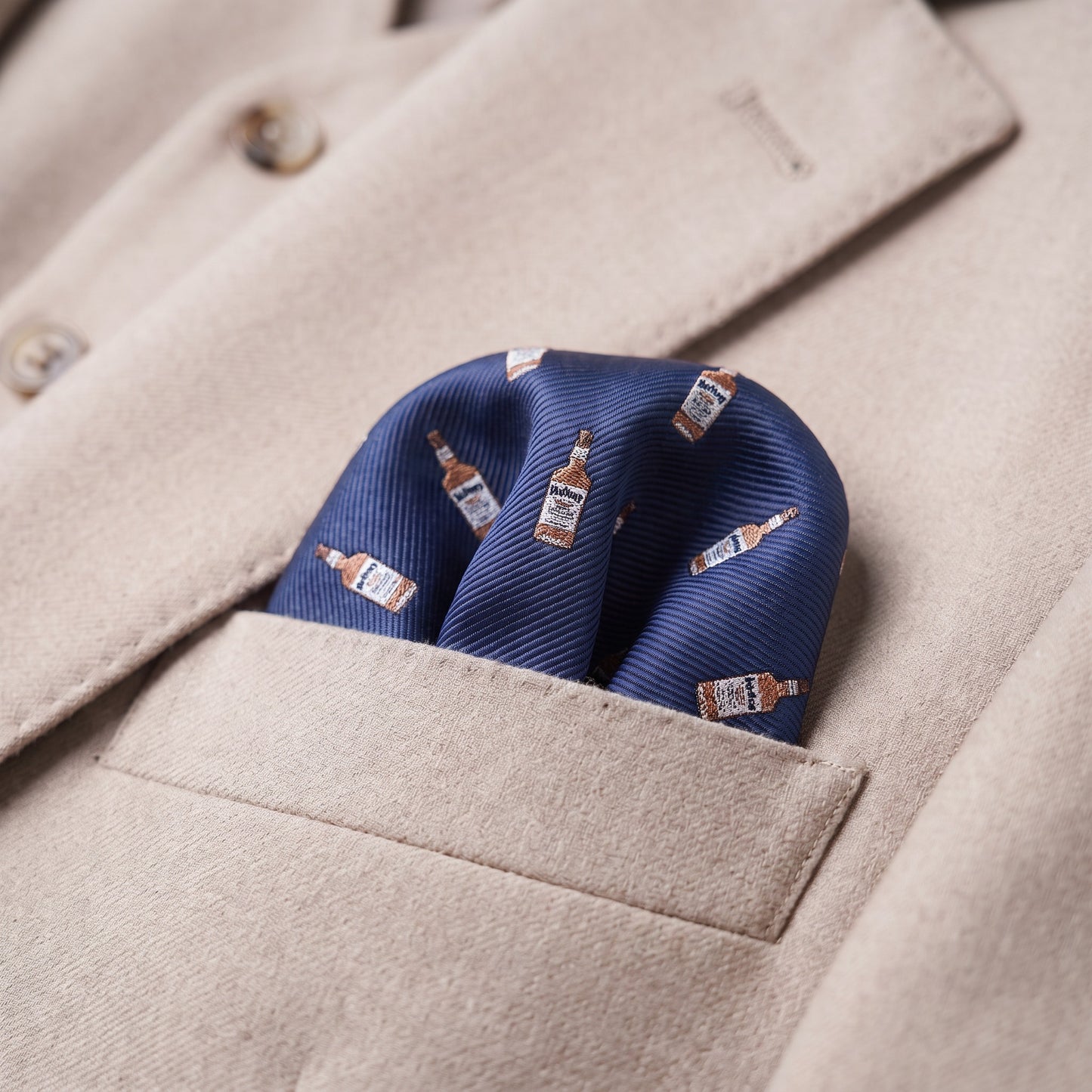 Whisky Bottle Pocket Square
