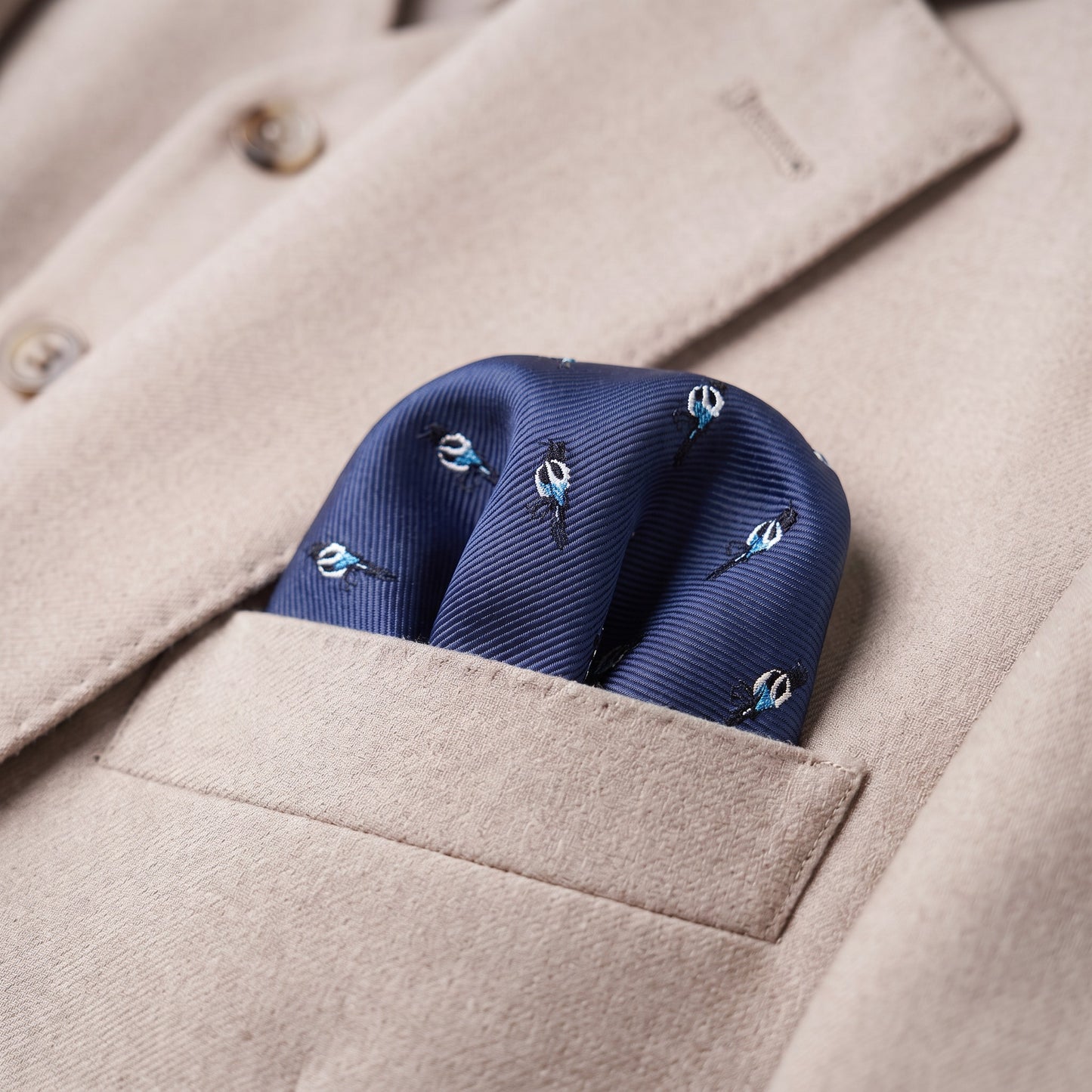 Magpie Pocket Square
