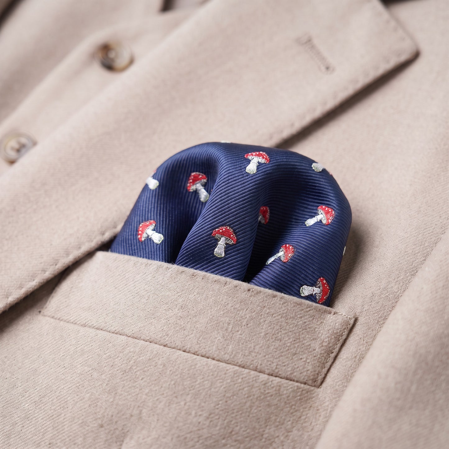 Magic Mushroom Pocket Square