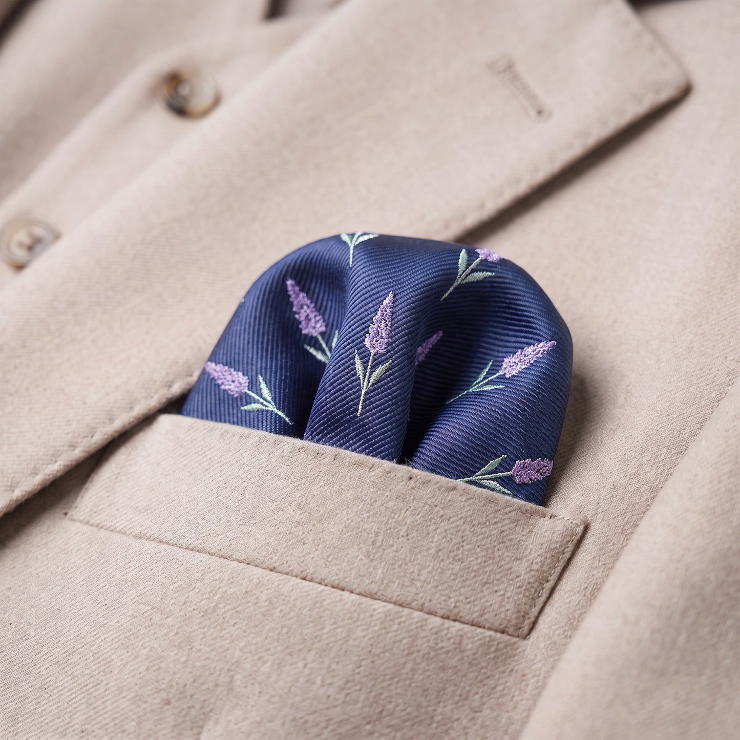 Lavender Flower Pocket Square