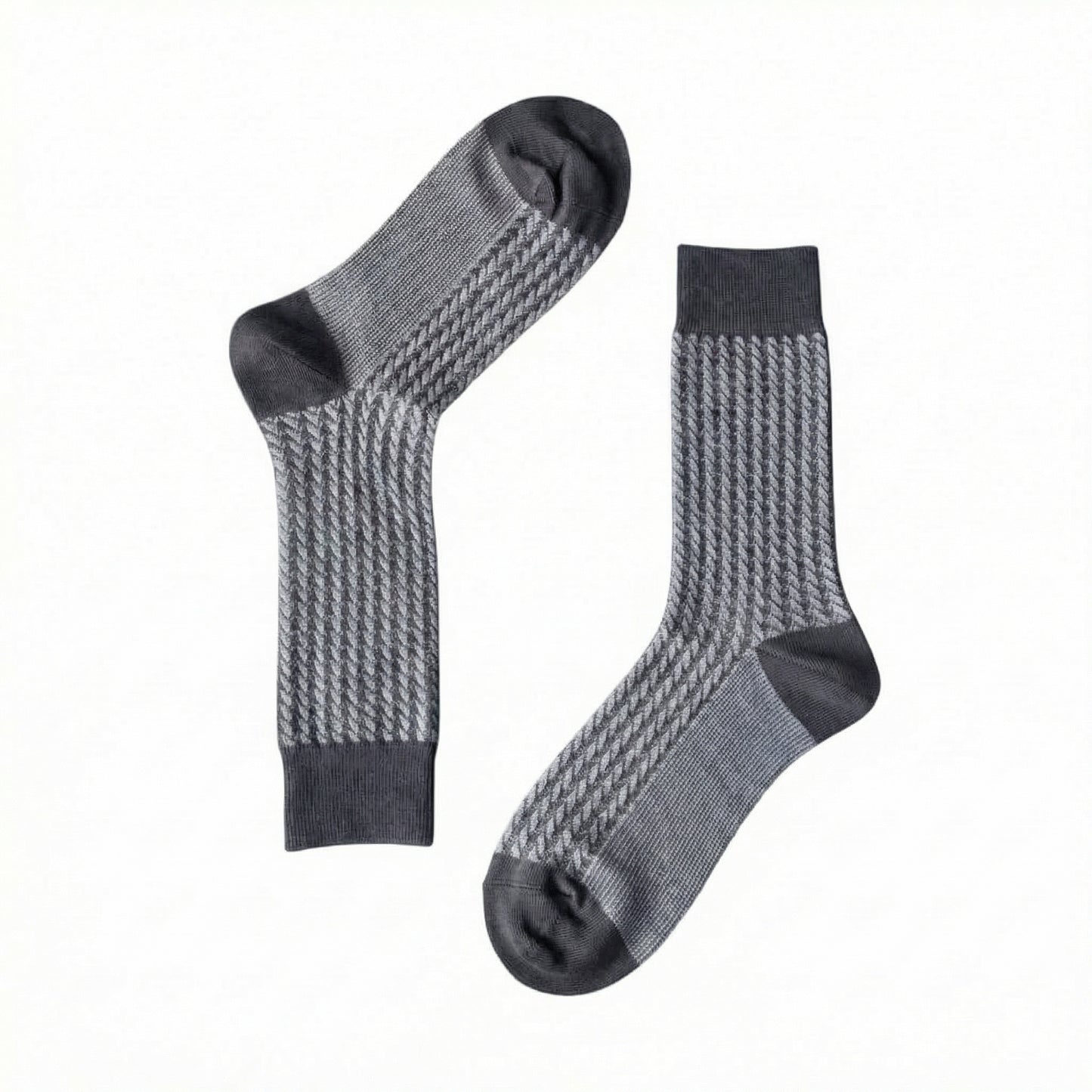 Grey Mercerised Twist Business Socks