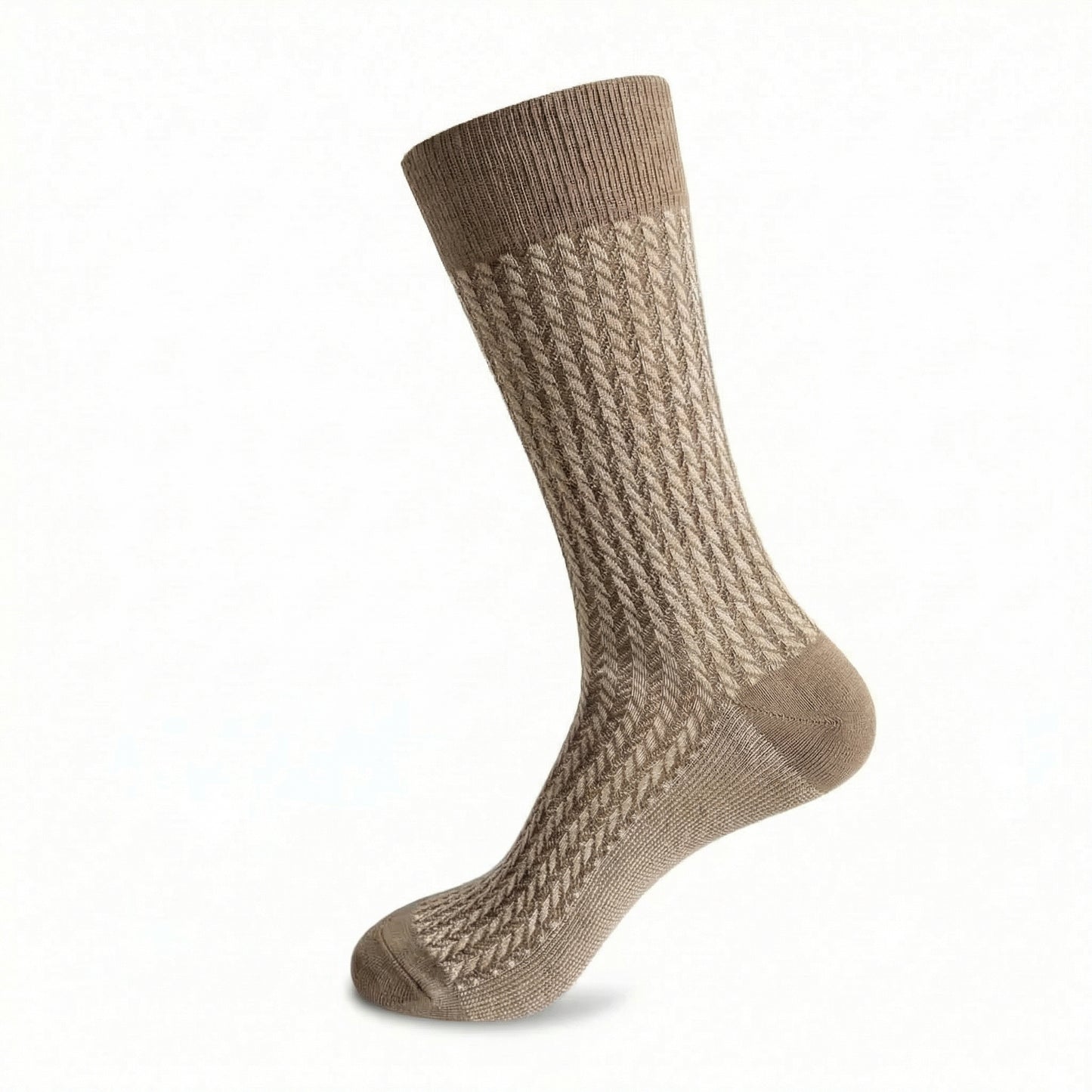 Light Khaki Mercerised Twist Business Socks