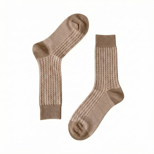 Light Khaki Mercerised Twist Business Socks