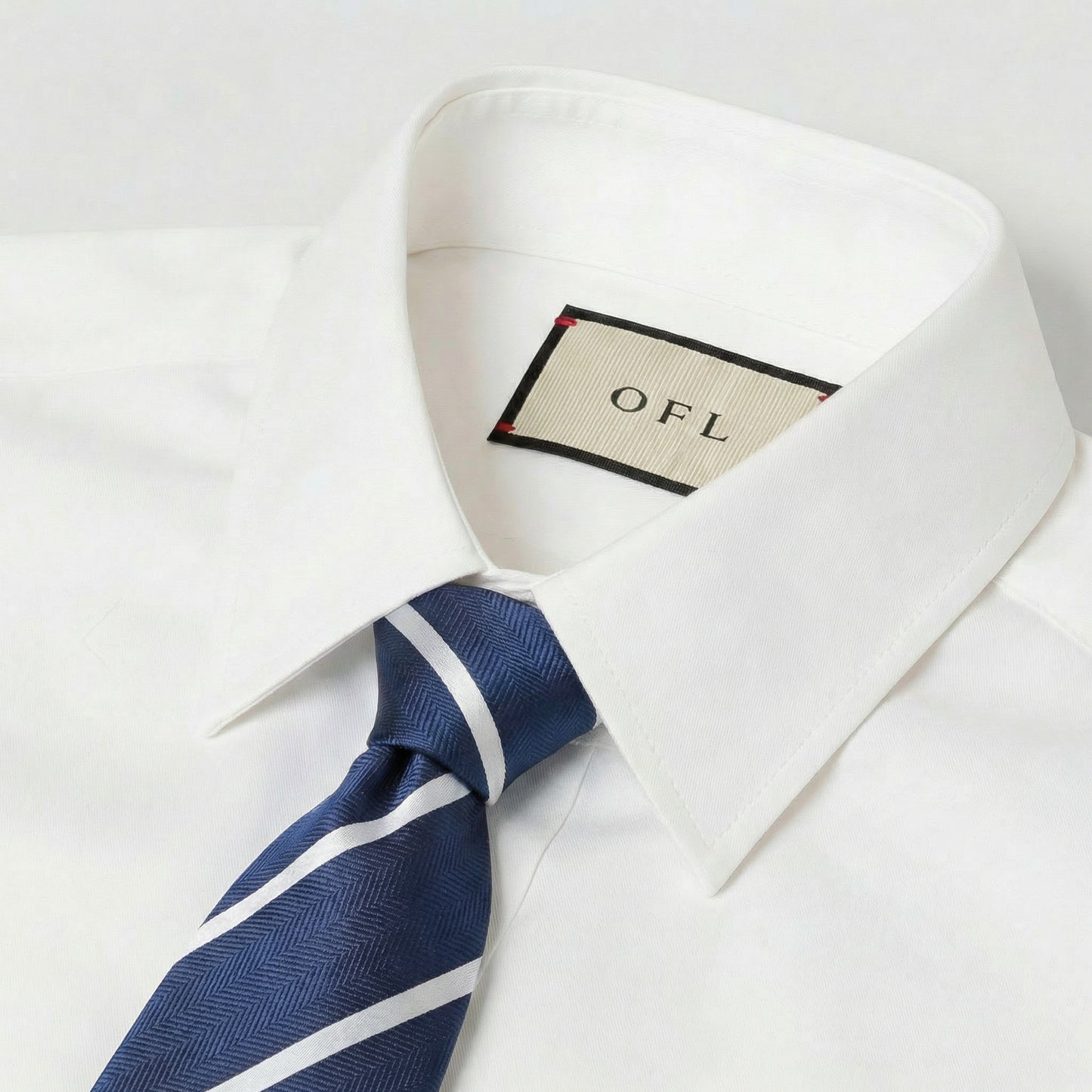 Navy Blue & White Stripe Tie - Hawksmoor Edit