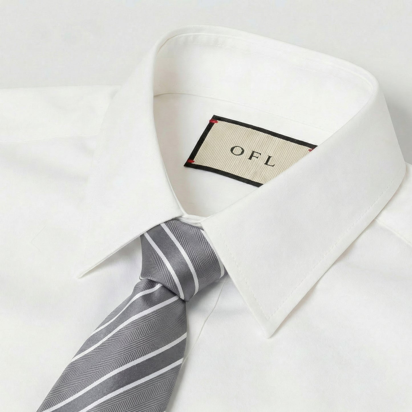 Glacier Grey & White Stripe Tie - Charleston Edit