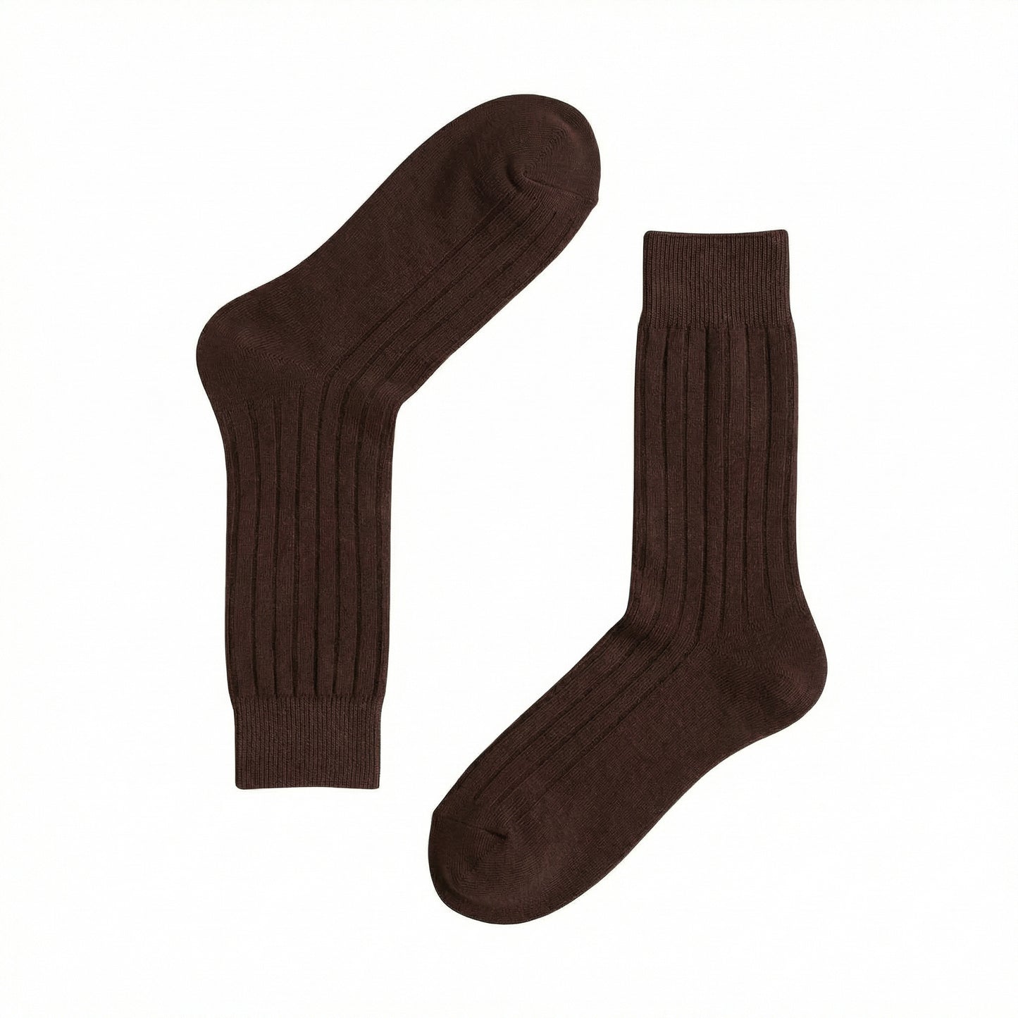 Brown Smart Ribbed Socks