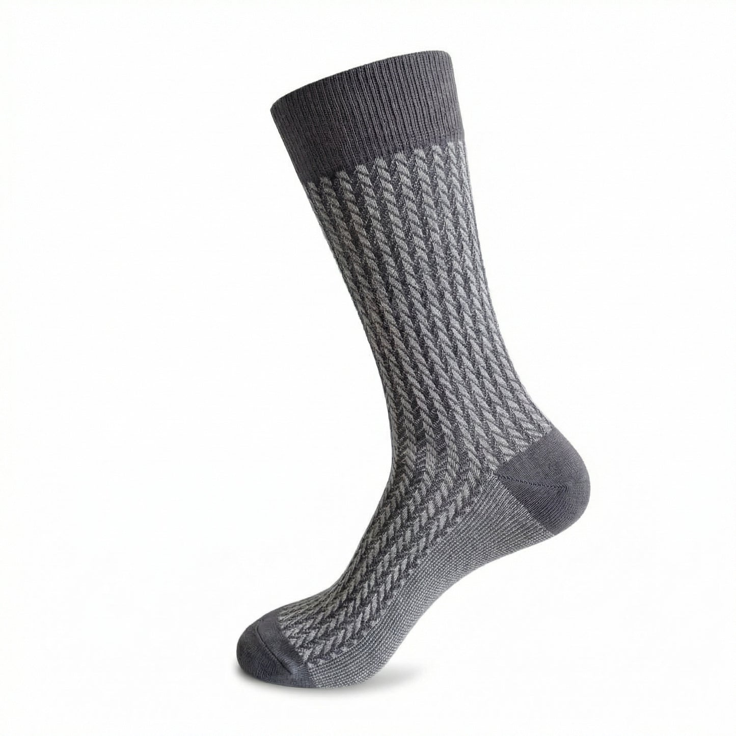 Grey Mercerised Twist Business Socks