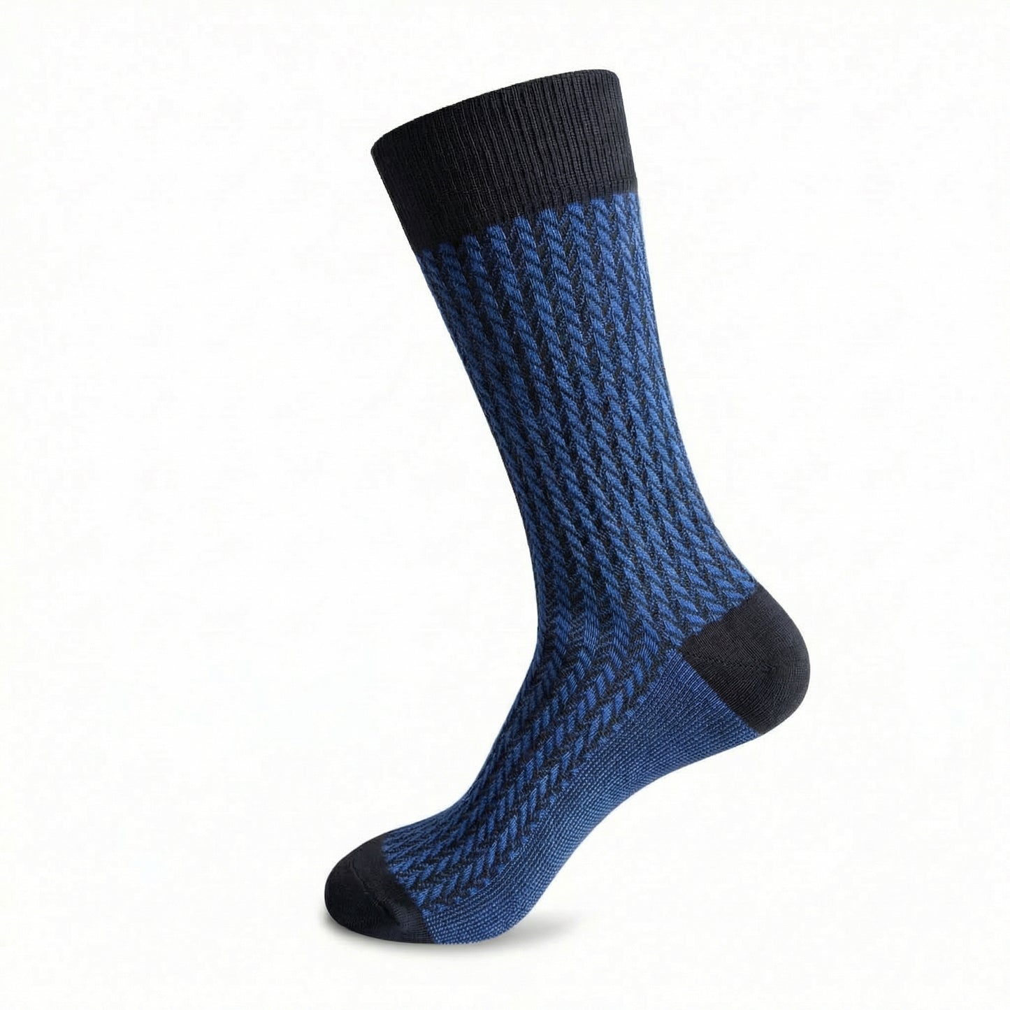 Blue Mercerised Twist Business Socks