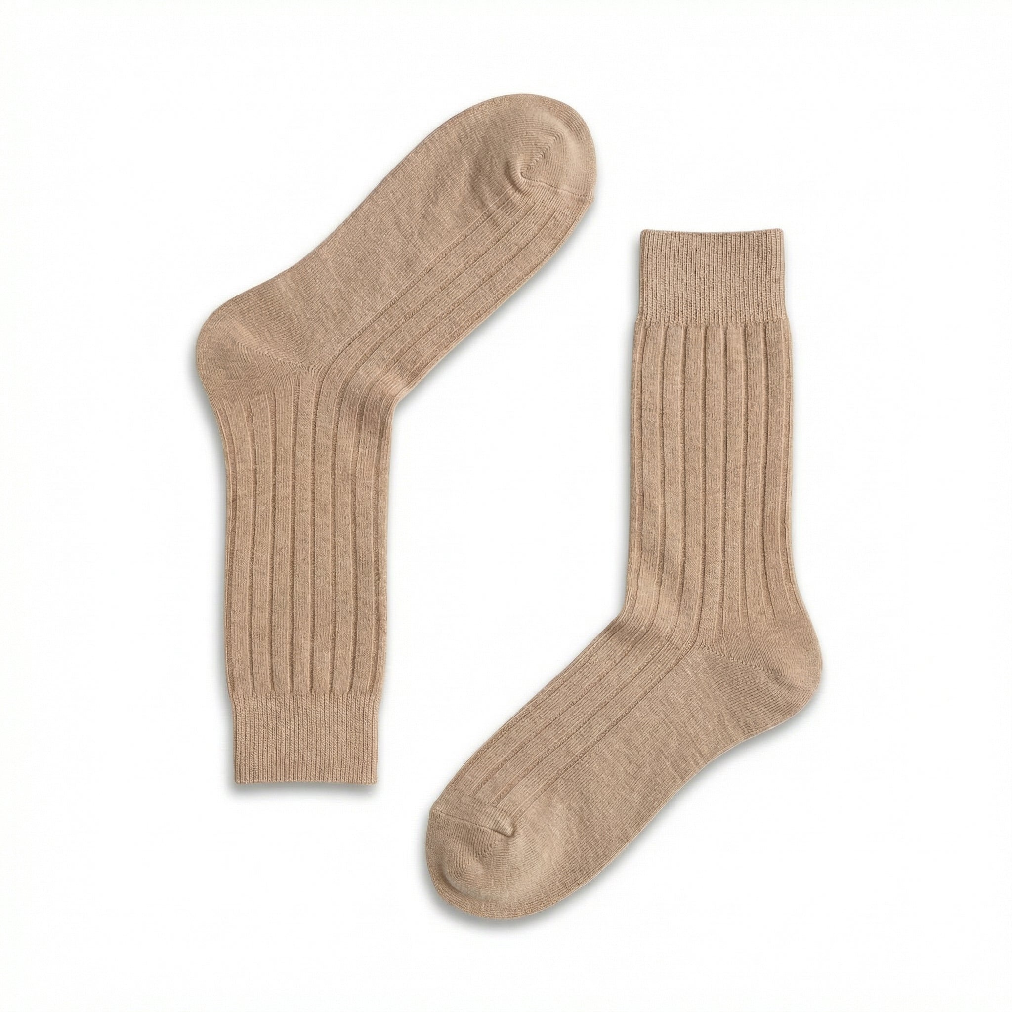 Beige Smart Ribbed Socks – OFL