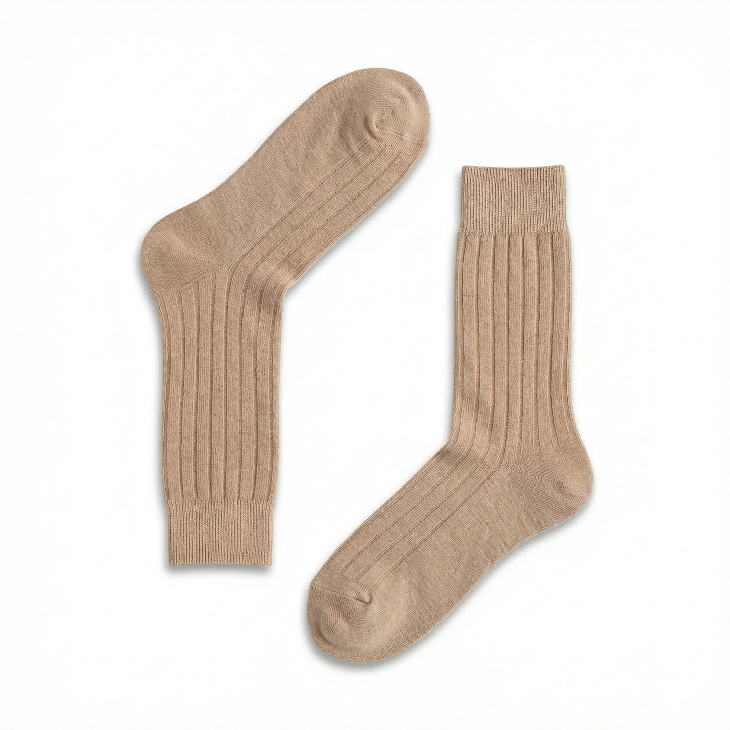 Beige Smart Ribbed Socks