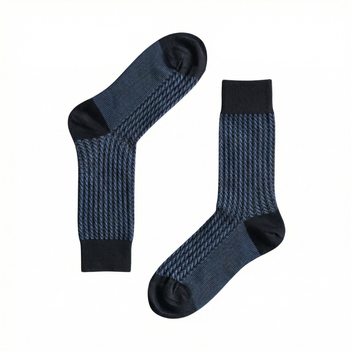 Navy Mercerised Twist Business Socks