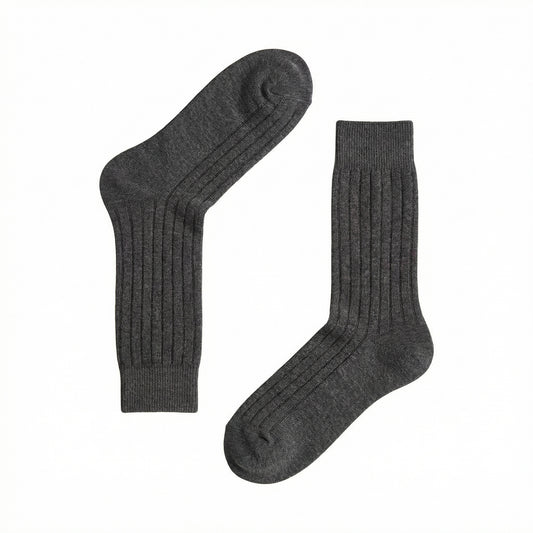 Dark Grey Smart Ribbed Socks
