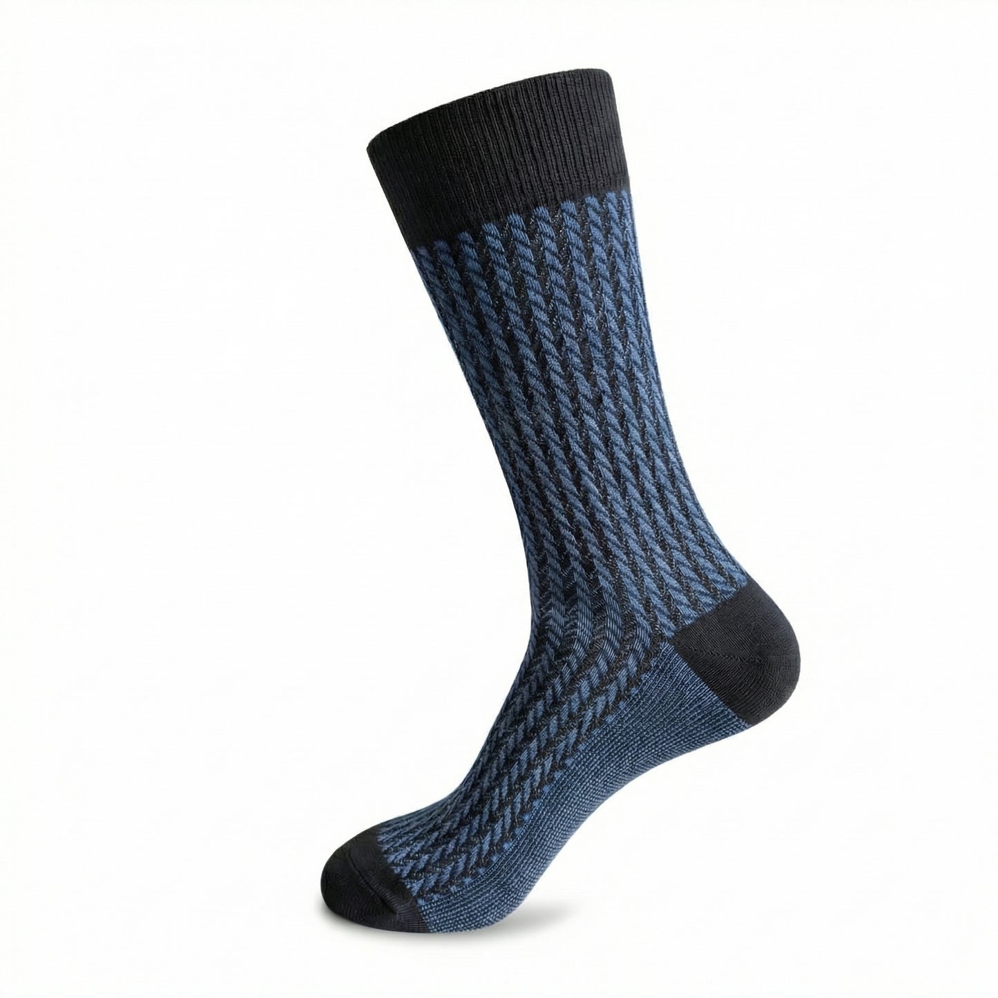 Navy Mercerised Twist Business Socks