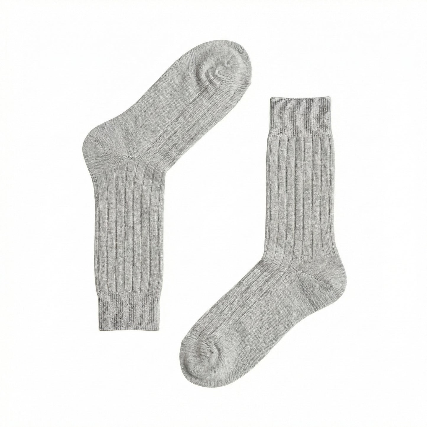 Grey Smart Ribbed Socks
