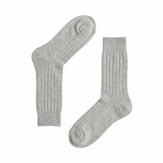 Grey Smart Ribbed Socks