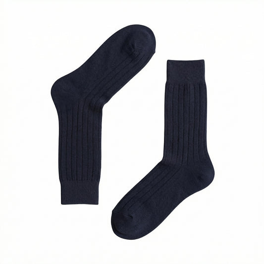 Navy Smart Ribbed Socks