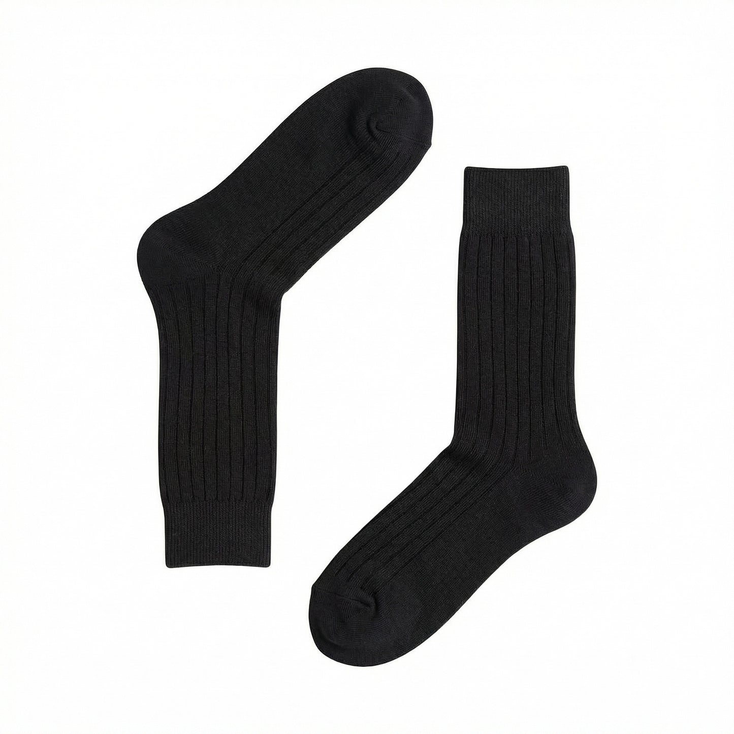 Black Smart Ribbed Socks