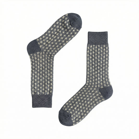 Grey Clover Knit Business Socks